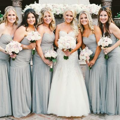 Grey Bridesmaids Gowns